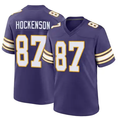 Men's Nike T.J. Hockenson Purple Minnesota Vikings Game Player Jersey