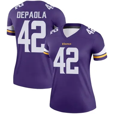 Andrew DePaola Minnesota Vikings Women's Black Name & Number Logo Slim Fit  Long Sleeve T-Shirt 