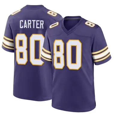 Men's Nike Cris Carter Purple Minnesota Vikings Game Retired Player Jersey